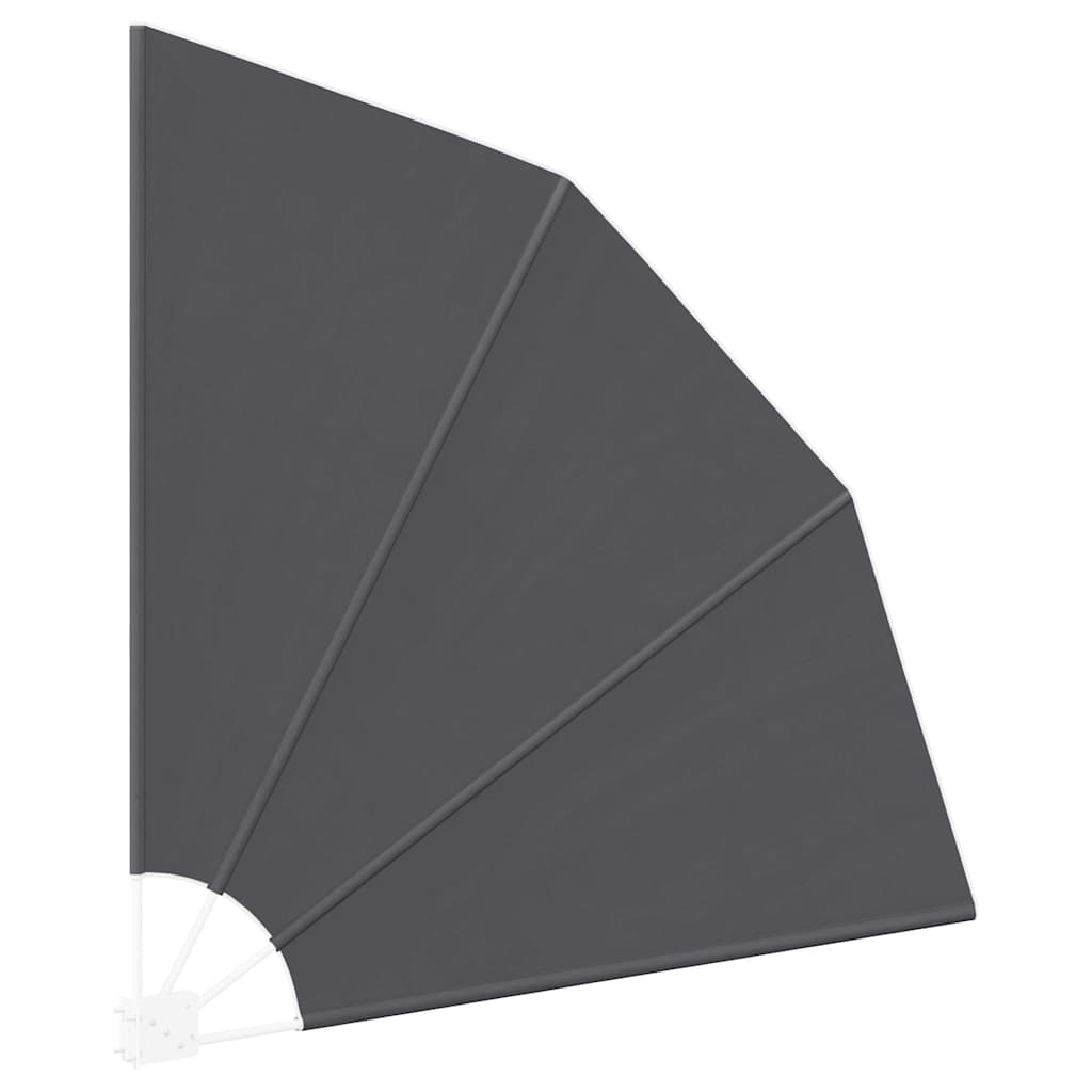 Zaslon za privatnost na balkonu 140 x 140 cm Poliester Crna