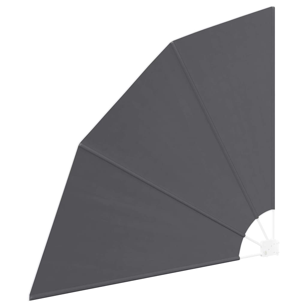 Zaslon za privatnost na balkonu 140 x 140 cm Poliester Crna