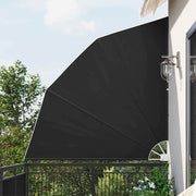 Zaslon za privatnost na balkonu 210 x 210 cm Poliester Antracit