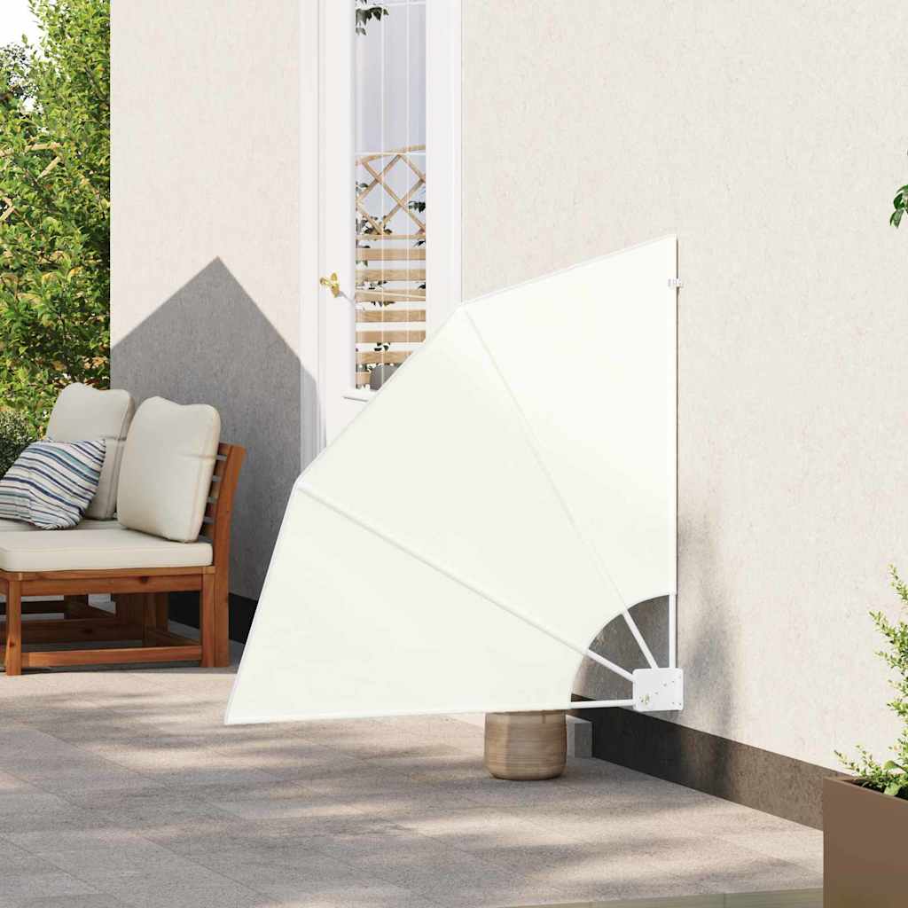 Zaslon za privatnost na balkonu 115 x 115 cm Poliester Krem