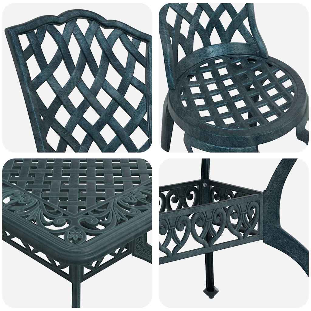 Vrtni set za objed 5 pcs Zelena Aluminij