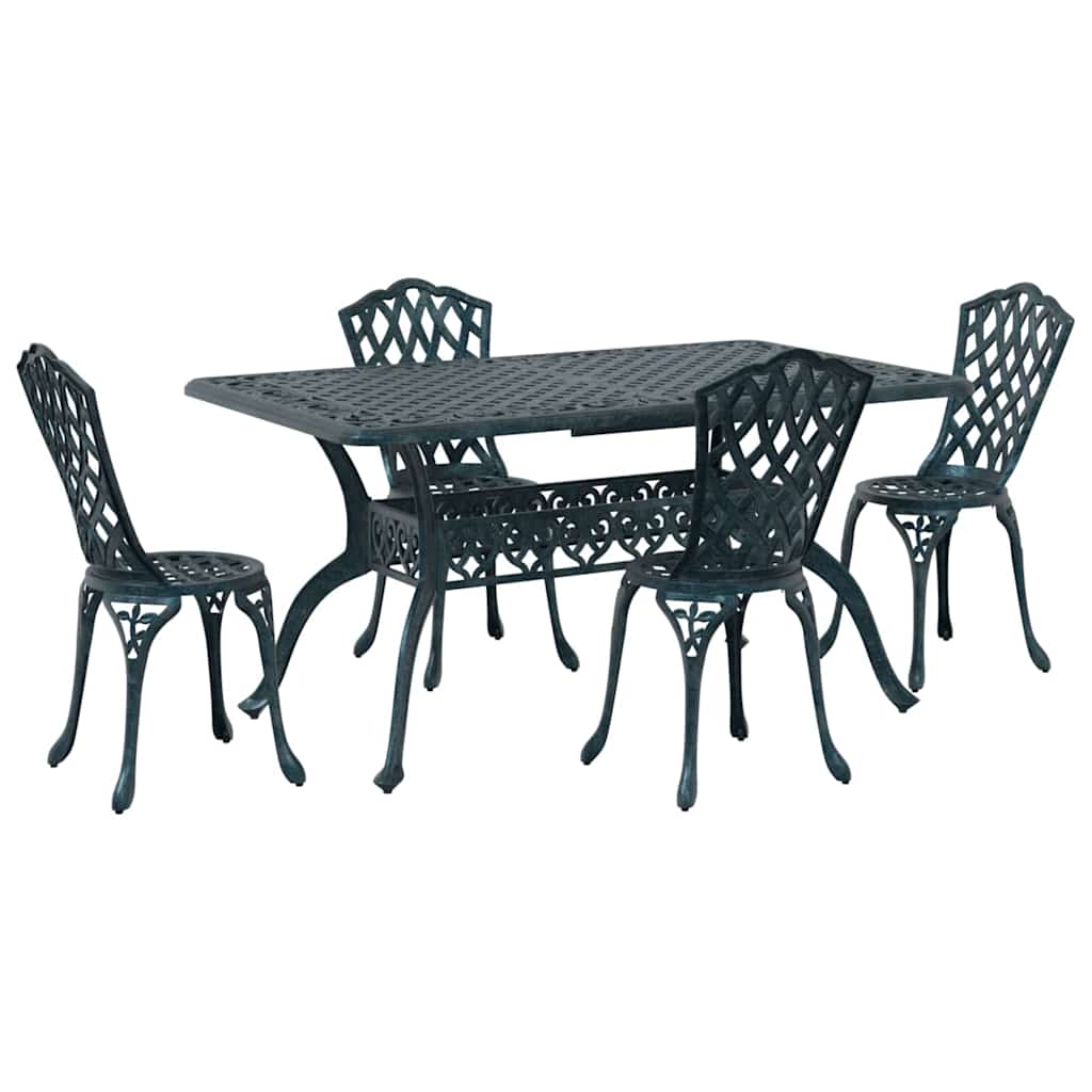 Vrtni set za objed 5 pcs Zelena Aluminij