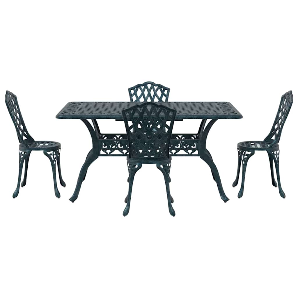 Vrtni set za objed 5 pcs Zelena Aluminij