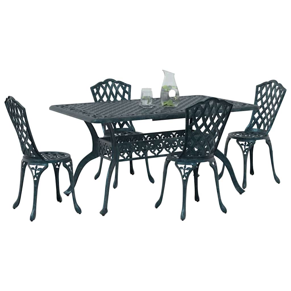 Vrtni set za objed 5 pcs Zelena Aluminij