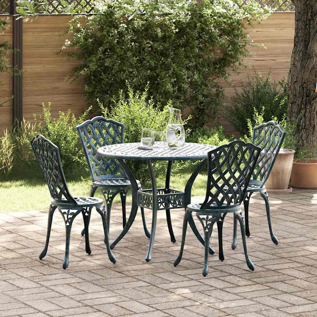 Vrtni set za objed 5 pcs Zelena Aluminij