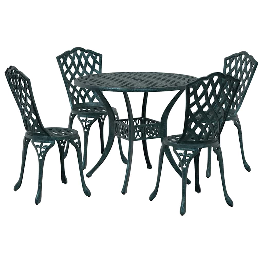Vrtni set za objed 5 pcs Zelena Aluminij