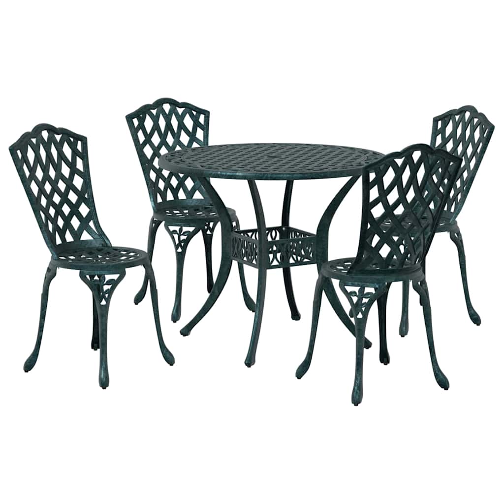 Vrtni set za objed 5 pcs Zelena Aluminij