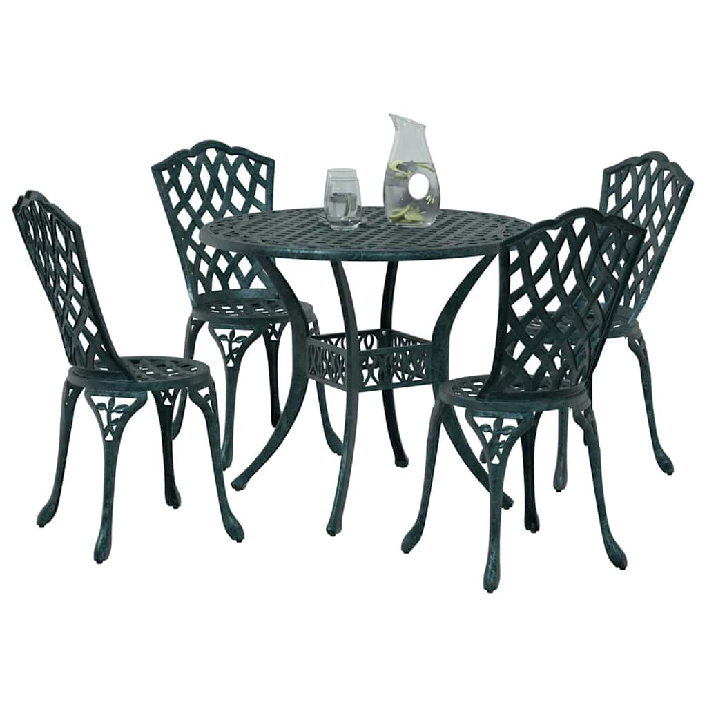 Vrtni set za objed 5 pcs Zelena Aluminij