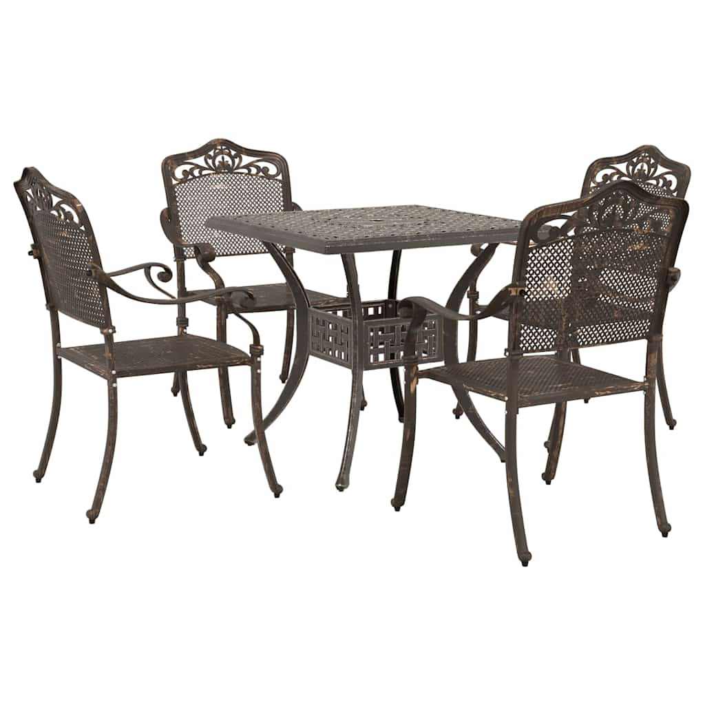 Set vrtnih stolova 5 pcs Bronzana Liveni aluminij