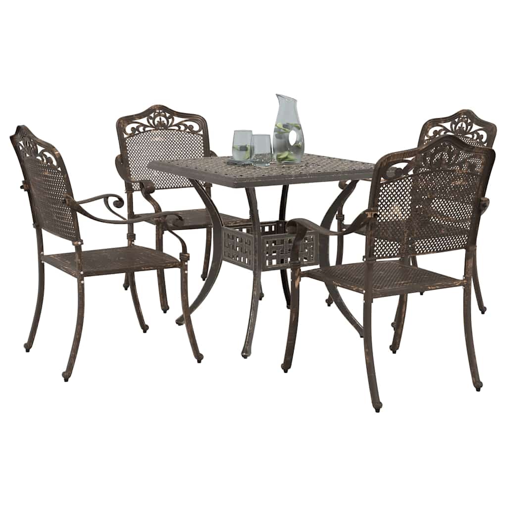 Set vrtnih stolova 5 pcs Bronzana Liveni aluminij