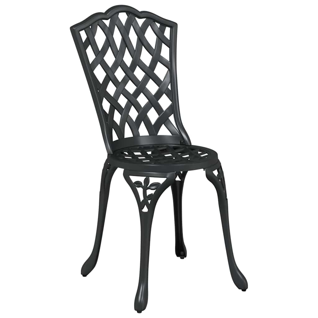 Set vrtnih stolova 3 pcs Crna Liveni aluminij