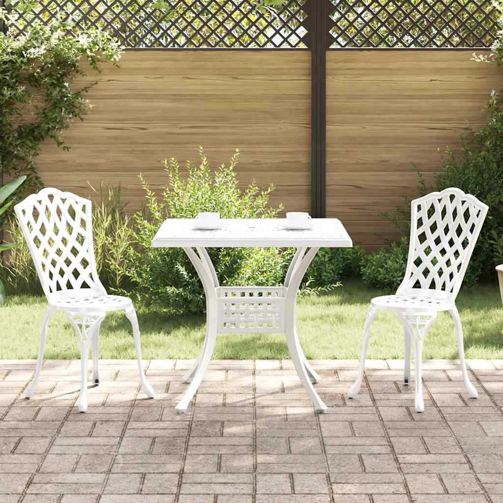 Set vrtnih stolova 3 pcs Bijelo Liveni aluminij