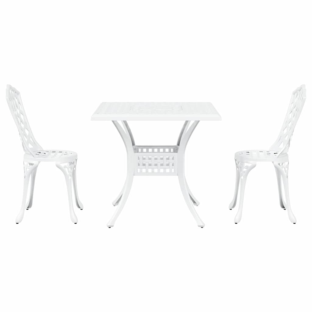 Set vrtnih stolova 3 pcs Bijelo Liveni aluminij