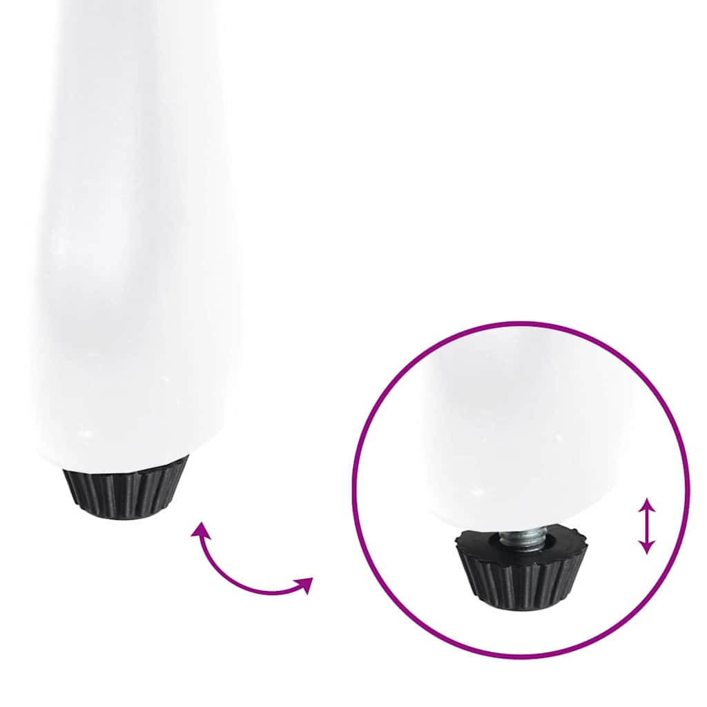 Set vrtnih stolova 3 pcs Bijelo Liveni aluminij
