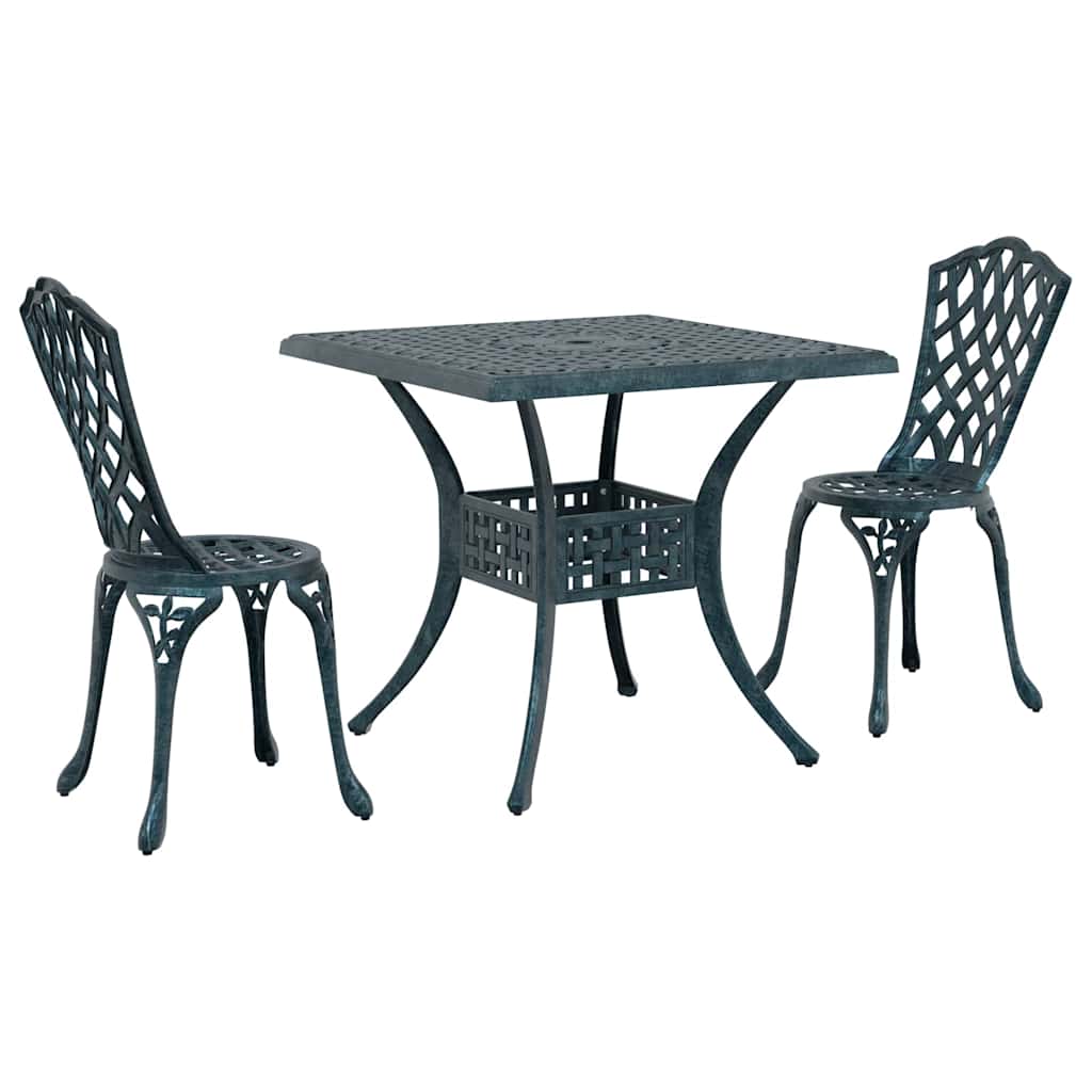 Set vrtnih stolova 3 pcs Zelena Liveni aluminij