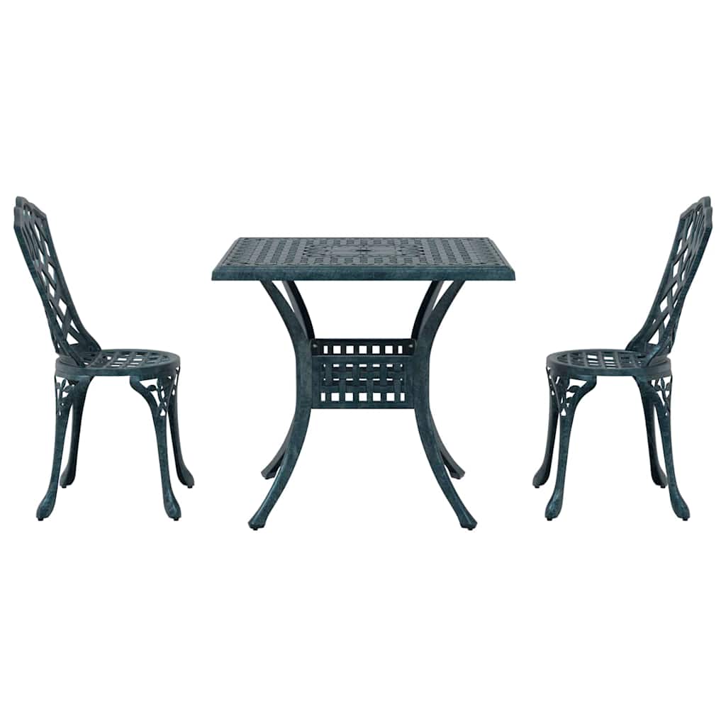 Set vrtnih stolova 3 pcs Zelena Liveni aluminij