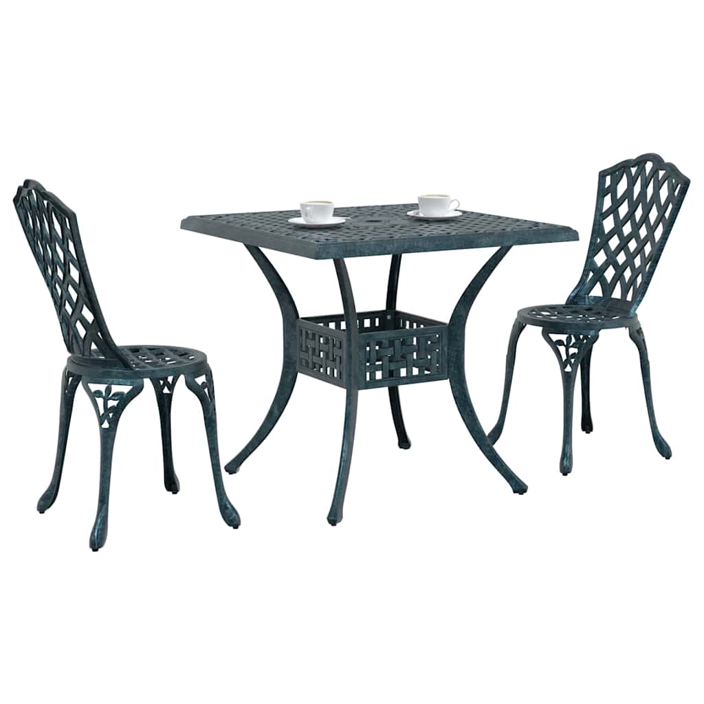 Set vrtnih stolova 3 pcs Zelena Liveni aluminij