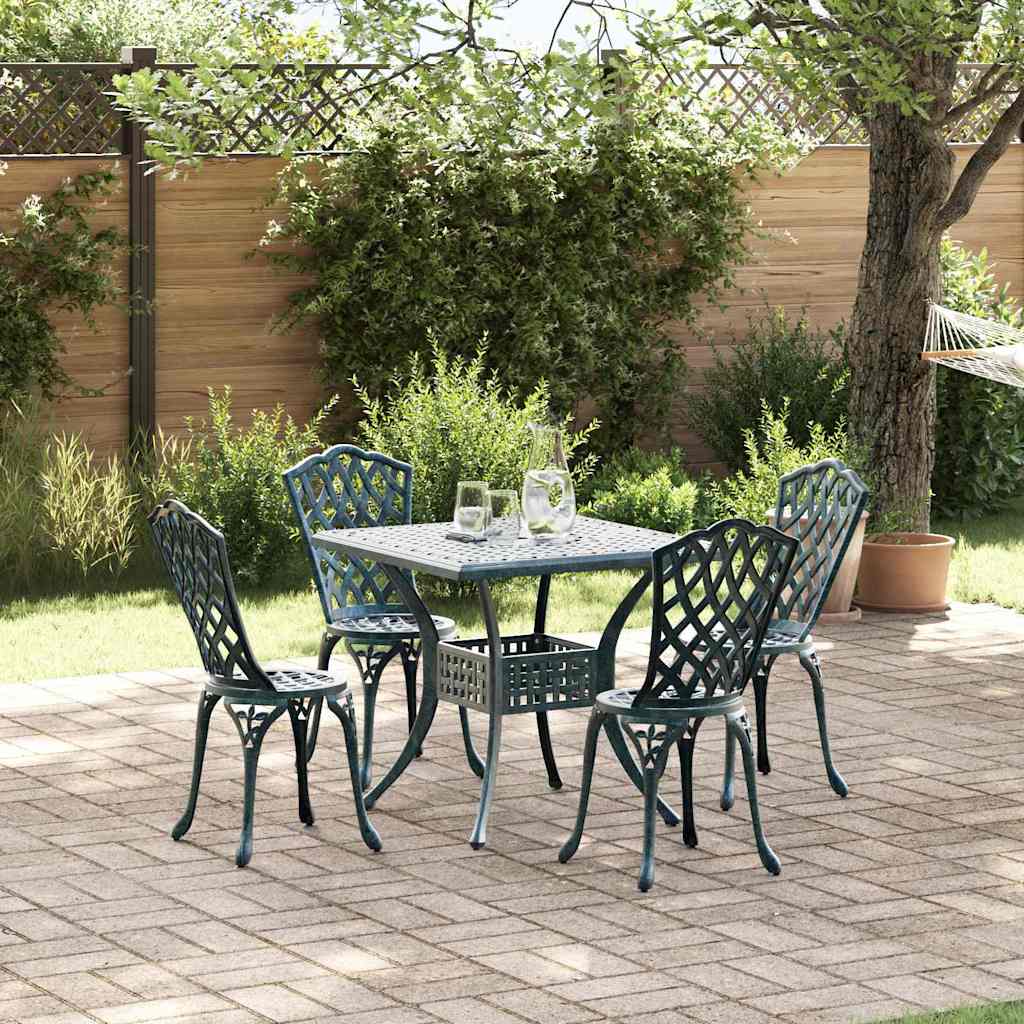 Set vrtnih stolova 5 pcs Zelena Liveni aluminij