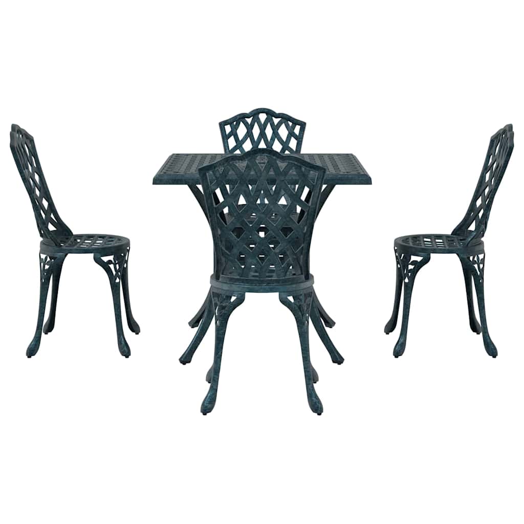 Set vrtnih stolova 5 pcs Zelena Liveni aluminij