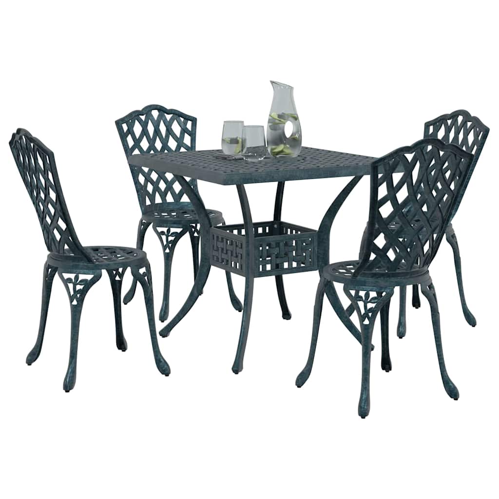 Set vrtnih stolova 5 pcs Zelena Liveni aluminij