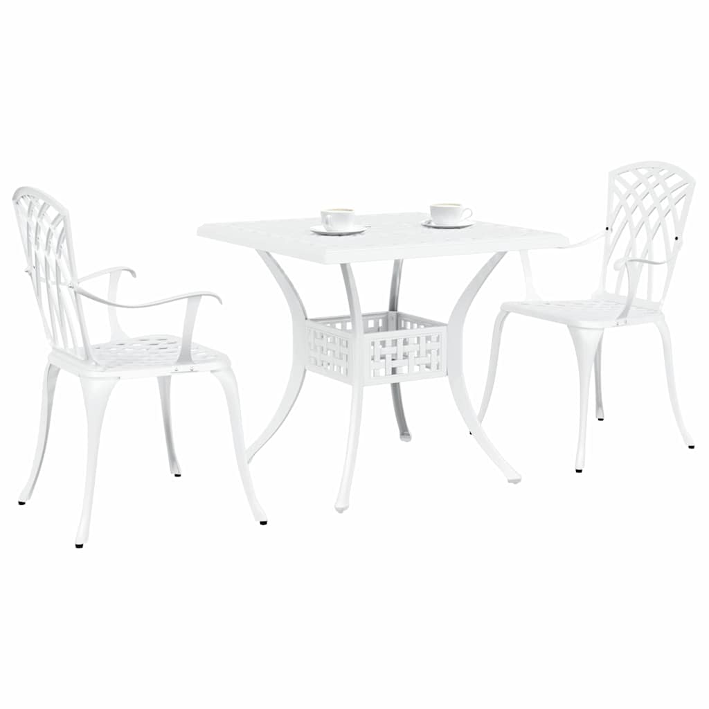 Set vrtnih stolova 3 pcs Bijelo Liveni aluminij