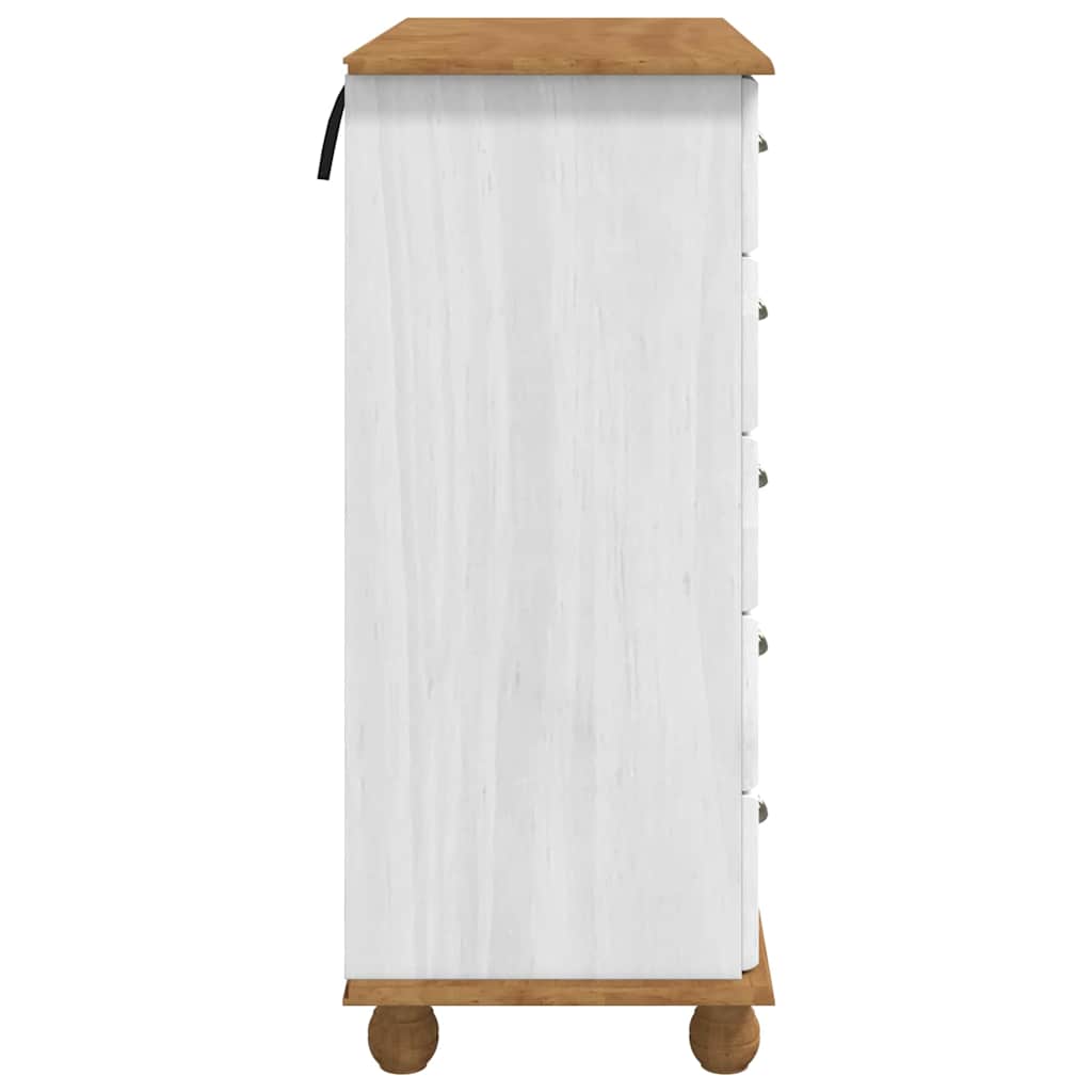 Komoda ASKIM Bijelo 91 x 40 x 95,5 cm Čvrsto borovo drvo