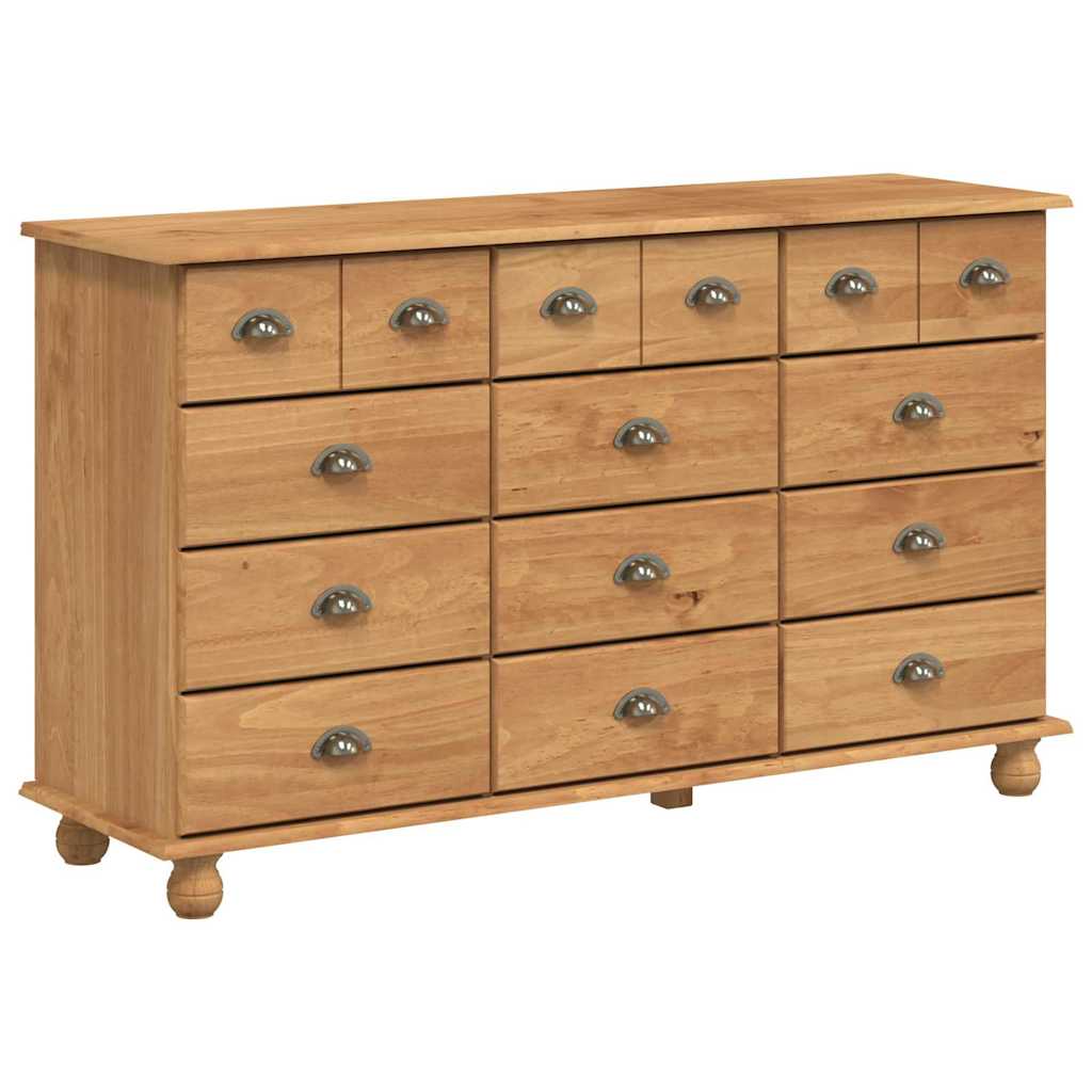 Komoda ASKIM Smeđa 79 x 40 x 133,5 cm Čvrsto borovo drvo