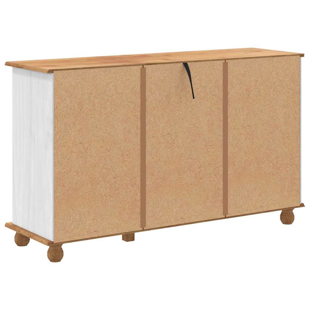 Komoda ASKIM Bijelo 79 x 40 x 133,5 cm Čvrsto borovo drvo