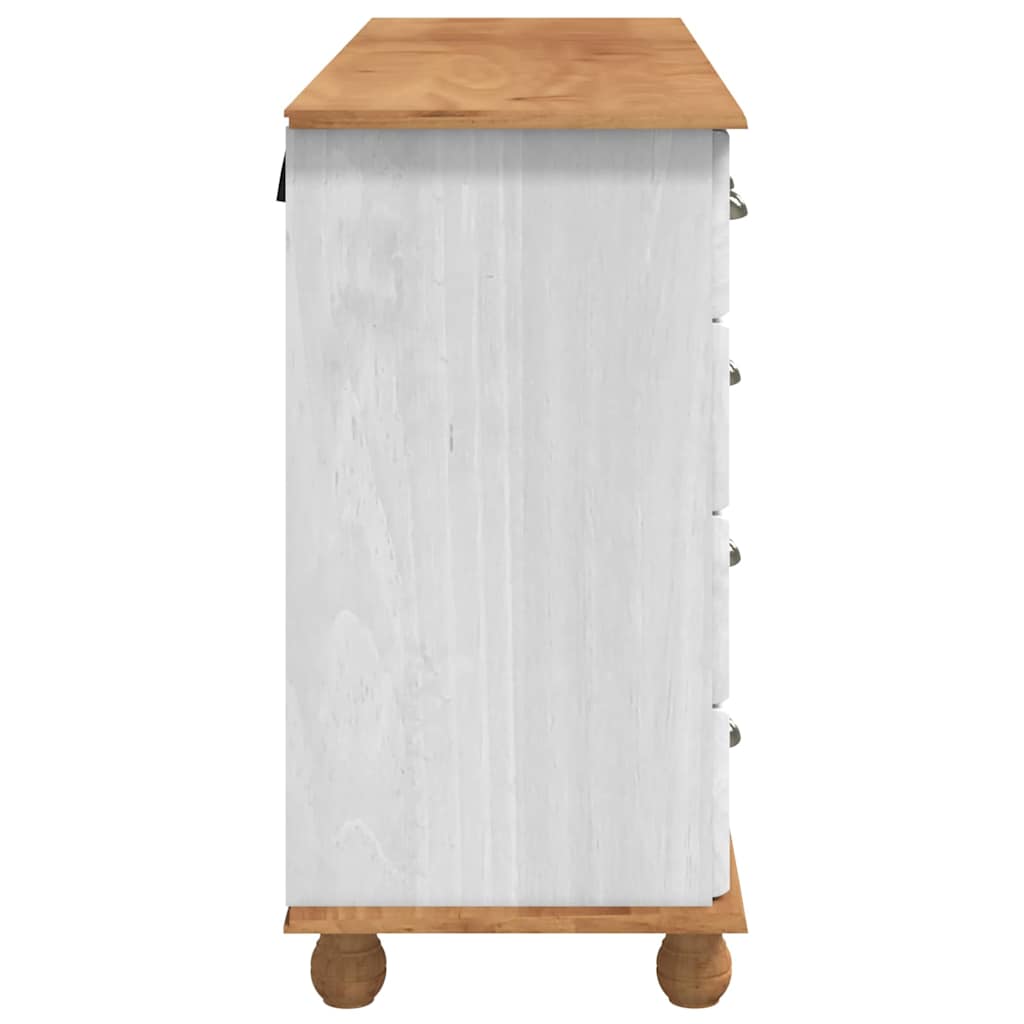 Komoda ASKIM Bijelo 79 x 40 x 133,5 cm Čvrsto borovo drvo