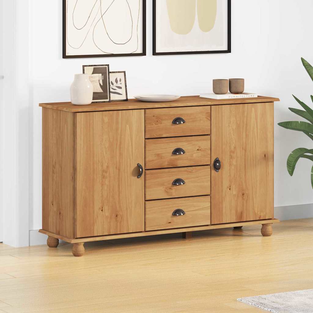 Kreveta s ladicama ASKIM 133,5 x 40 x 79 cm Masivna borovina