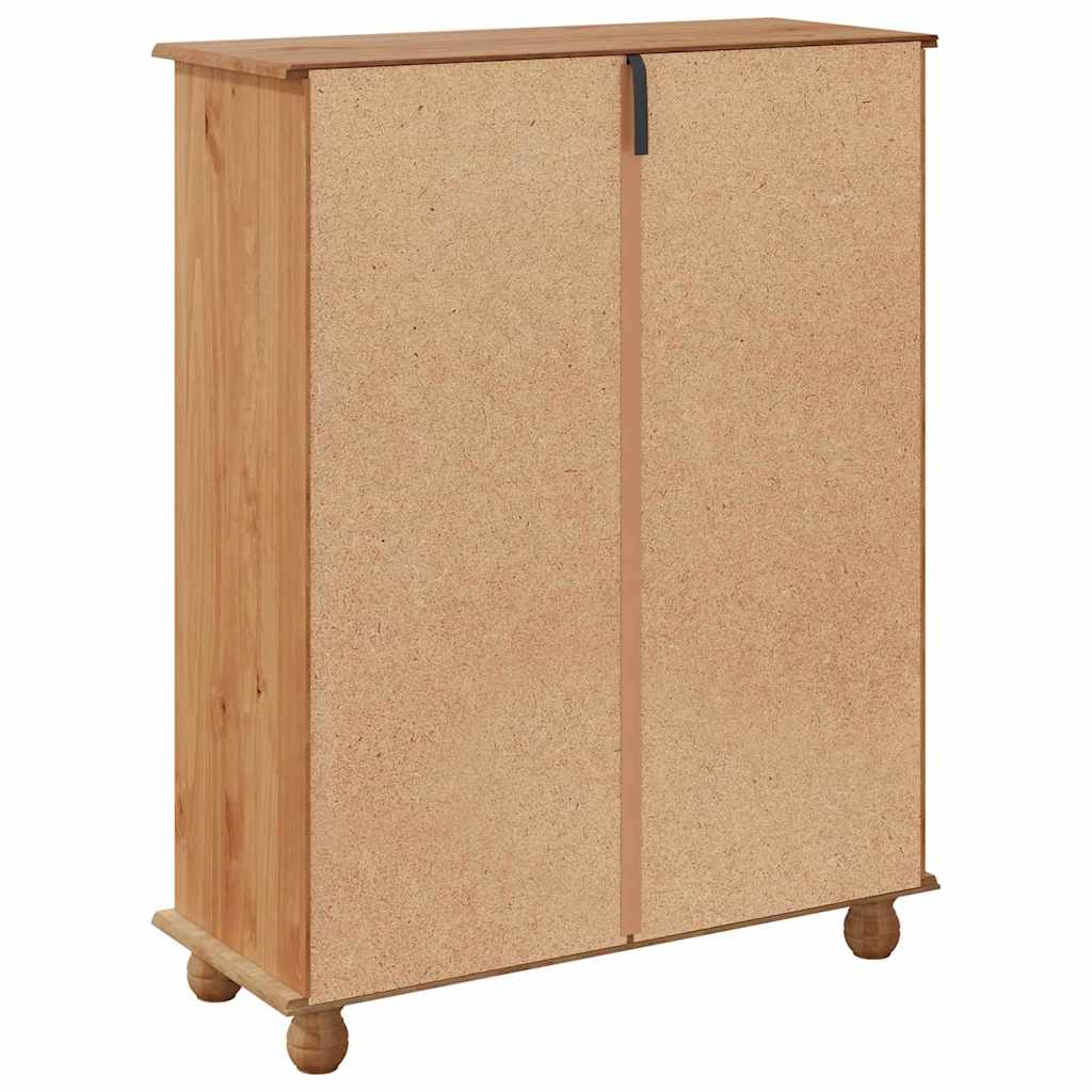 Ormar za cipele ASKIM Smeđa 85 x 35 x 108 cm Čvrsto borovo drvo