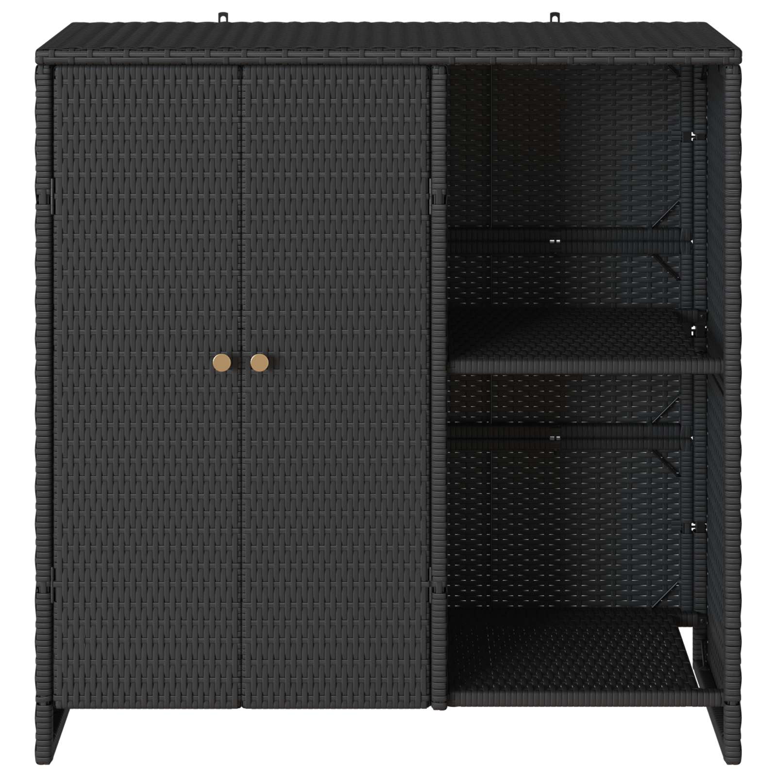 Ormarić za pohranu s policom Crna 100 x 36 x 102 cm Ratan