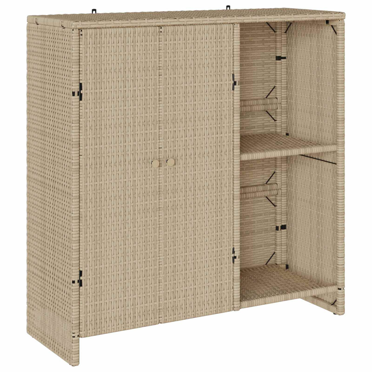 Ormarić za pohranu s policom Bež 100 x 36 x 102 cm Ratan