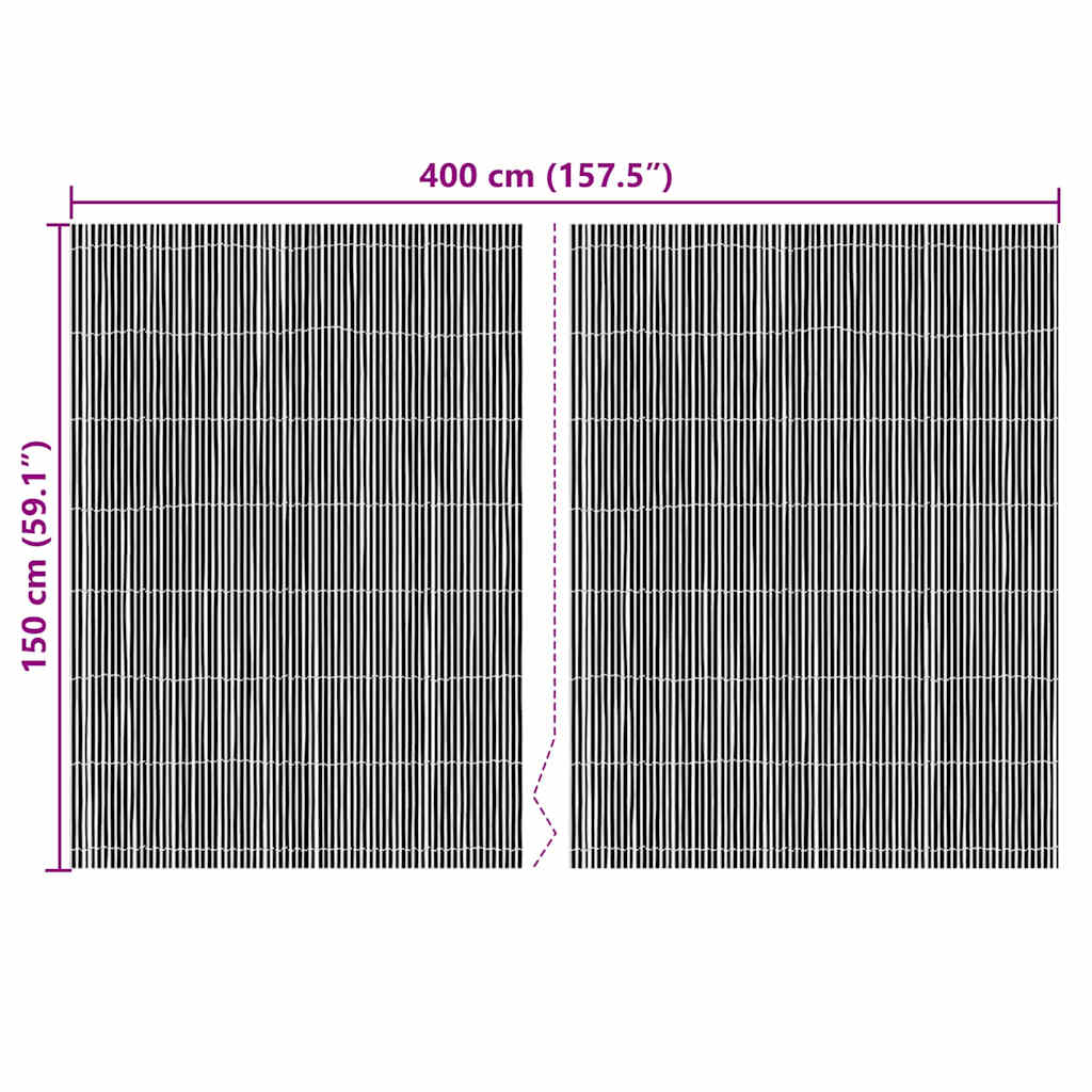 Bambusova ograda Prirodna 400 x 150 cm bambus