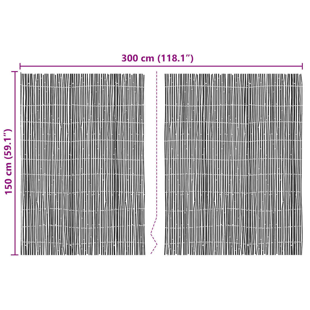 Bambusova ograda Prirodna 400 x 150 cm bambus