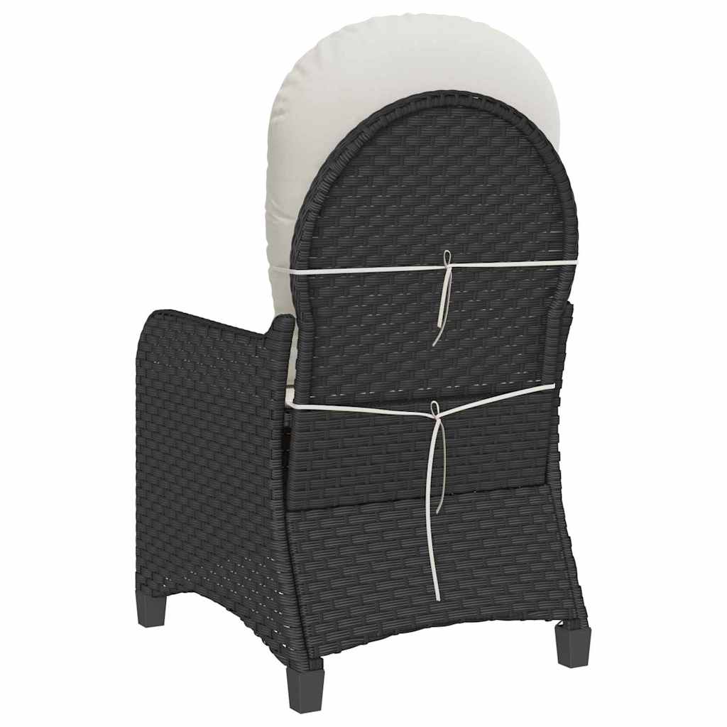 Naslonjač s jastukom Crna 56 x 66 x 95 cm poliratan