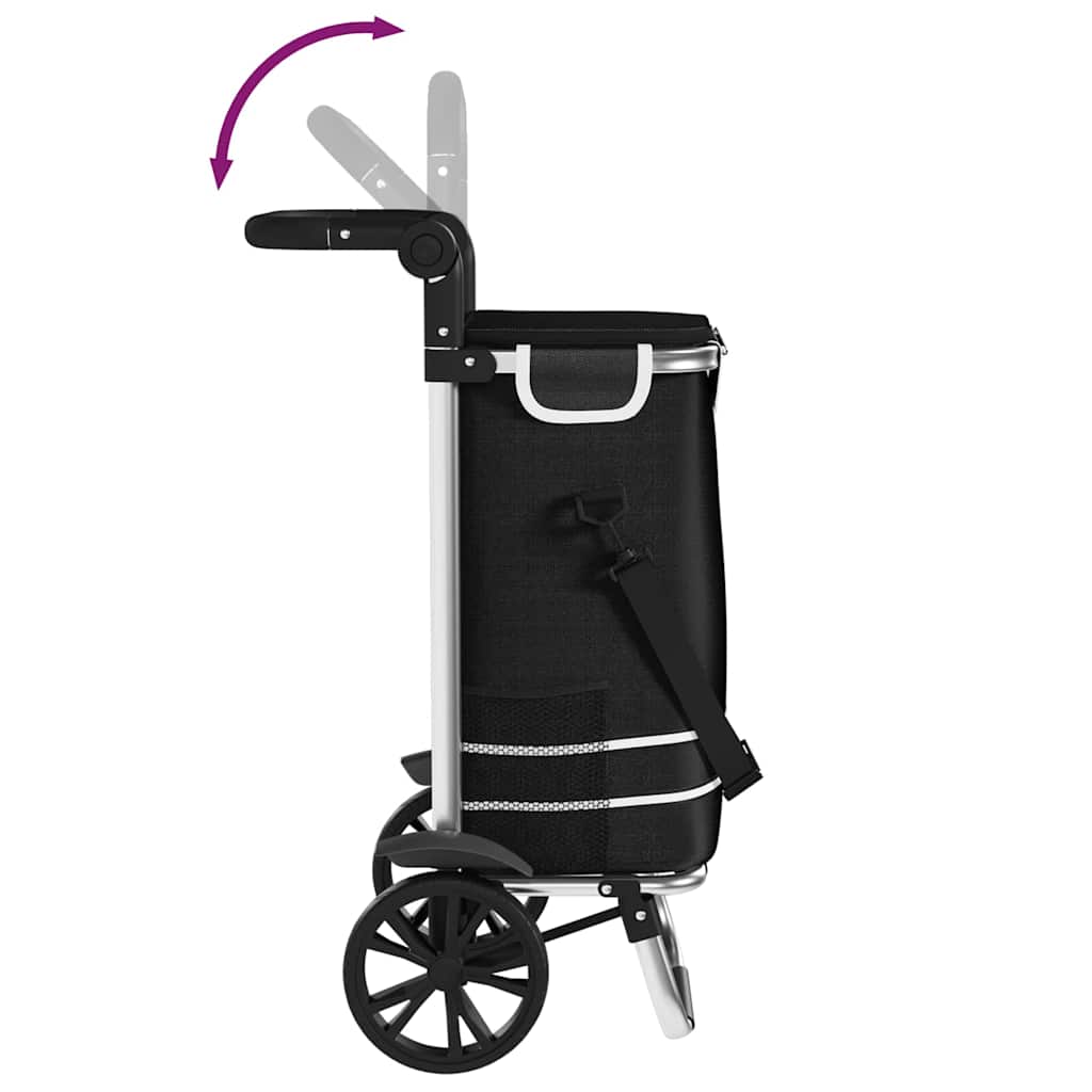 Kolica za kupovinu Crna 36,5 x 46,5 x 100,5 cm Oxford tkanina