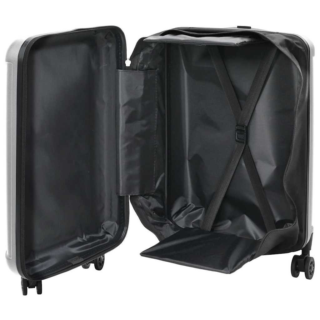 Kofer s zaključavanjem Srebrno 34 x 23 x 55.5 cm ABS plastika