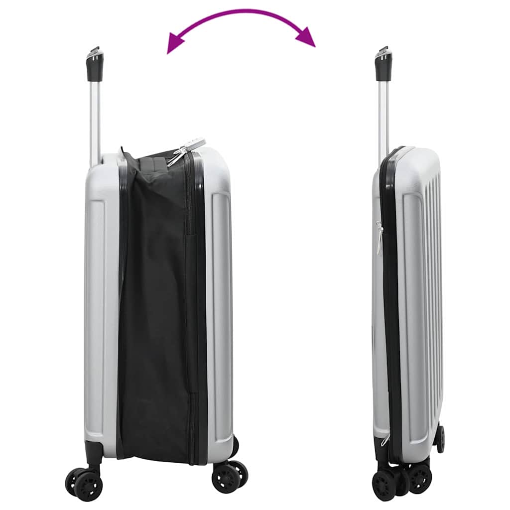 Kofer s zaključavanjem Srebrno 34 x 23 x 55.5 cm ABS plastika