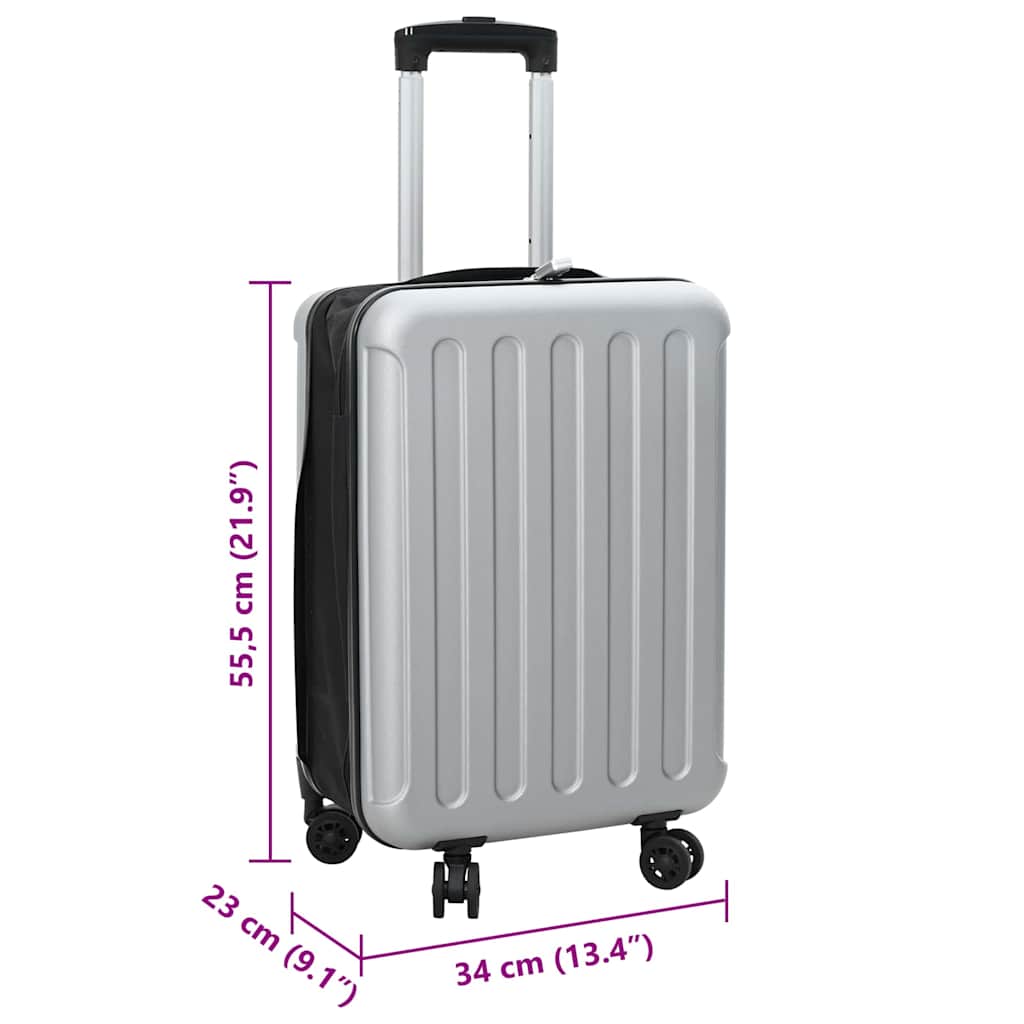 Kofer s zaključavanjem Srebrno 34 x 23 x 55.5 cm ABS plastika