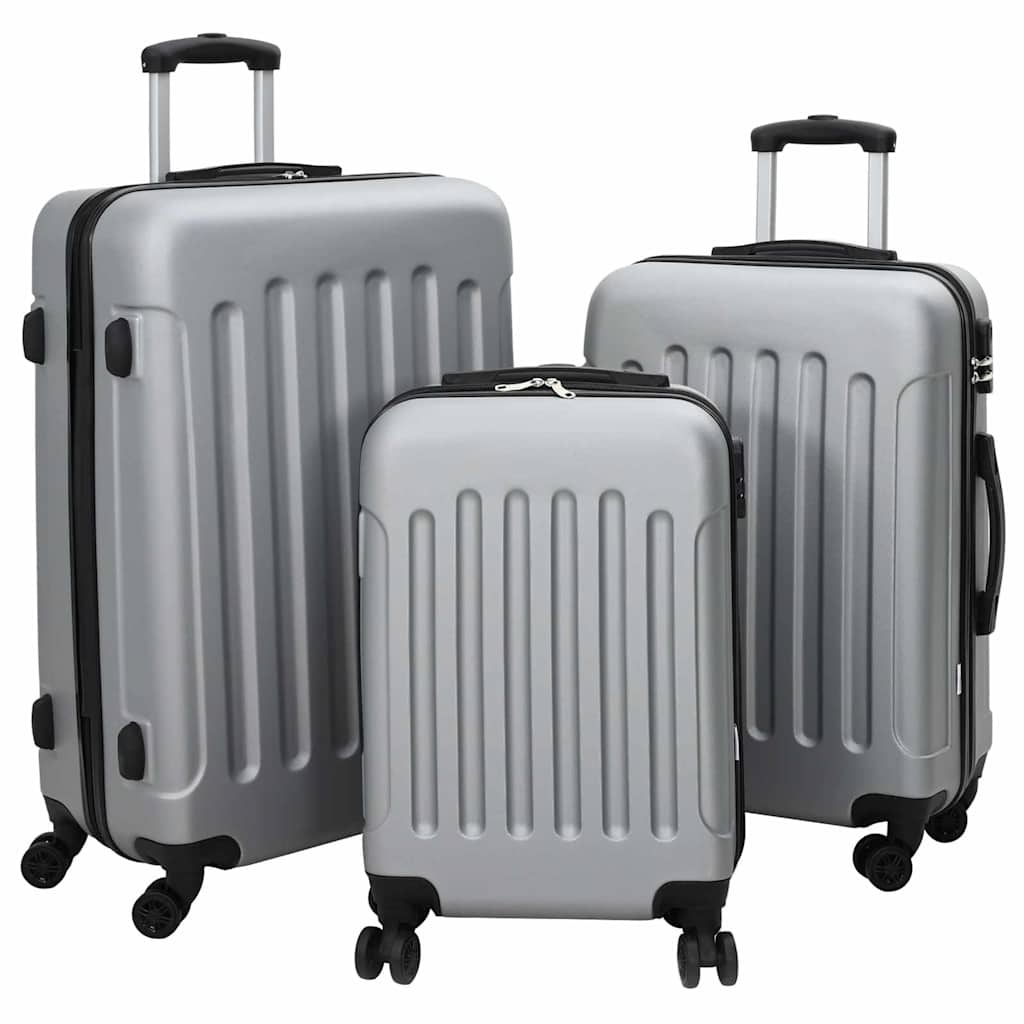 Kofer 3 pcs Srebrno 50 x 31 x 78 cm ABS plastika