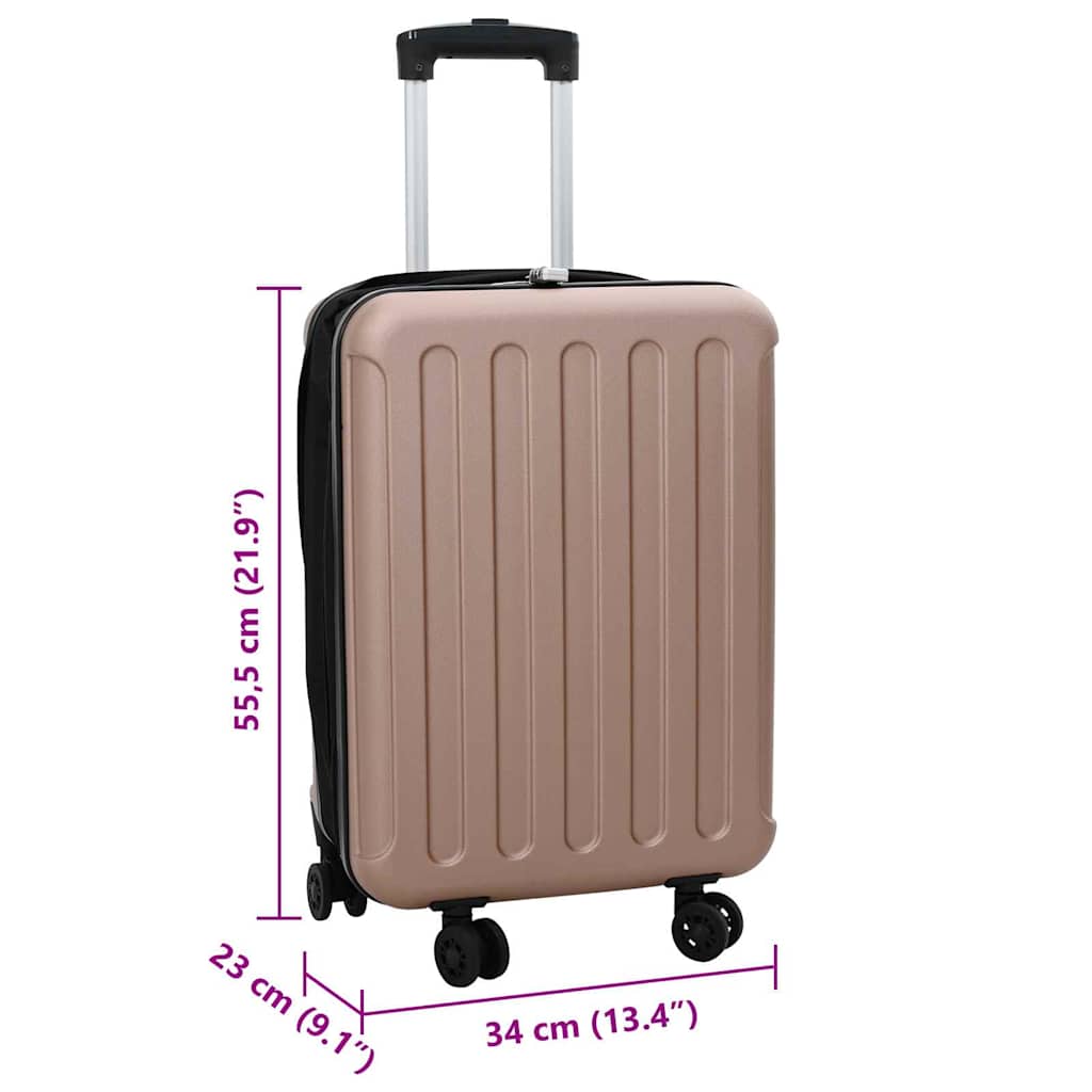 Kofer ružičasto zlatna 34 x 23 x 55.5 cm ABS plastika