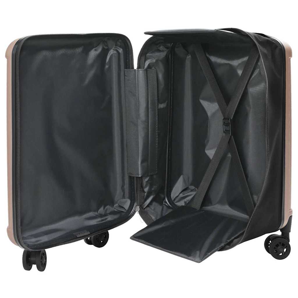 Kofer ružičasto zlatna 43 x 27 x 66 cm ABS plastika
