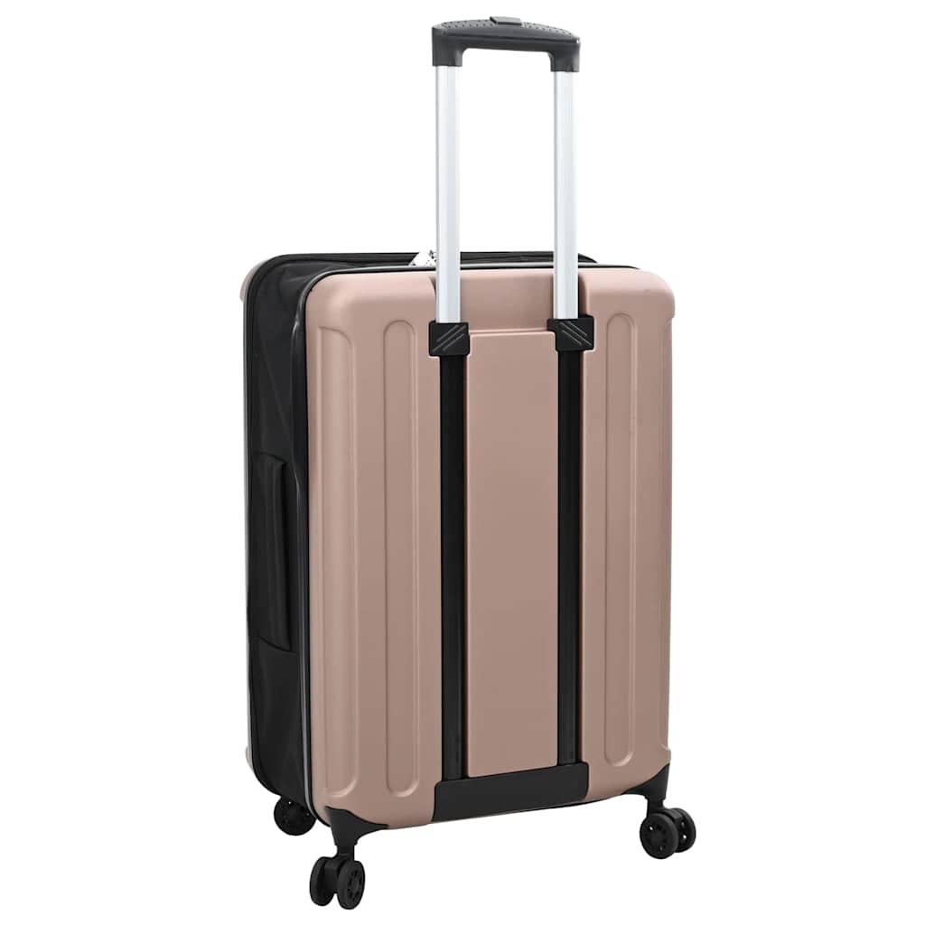 Kofer ružičasto zlatna 43 x 27 x 66 cm ABS plastika