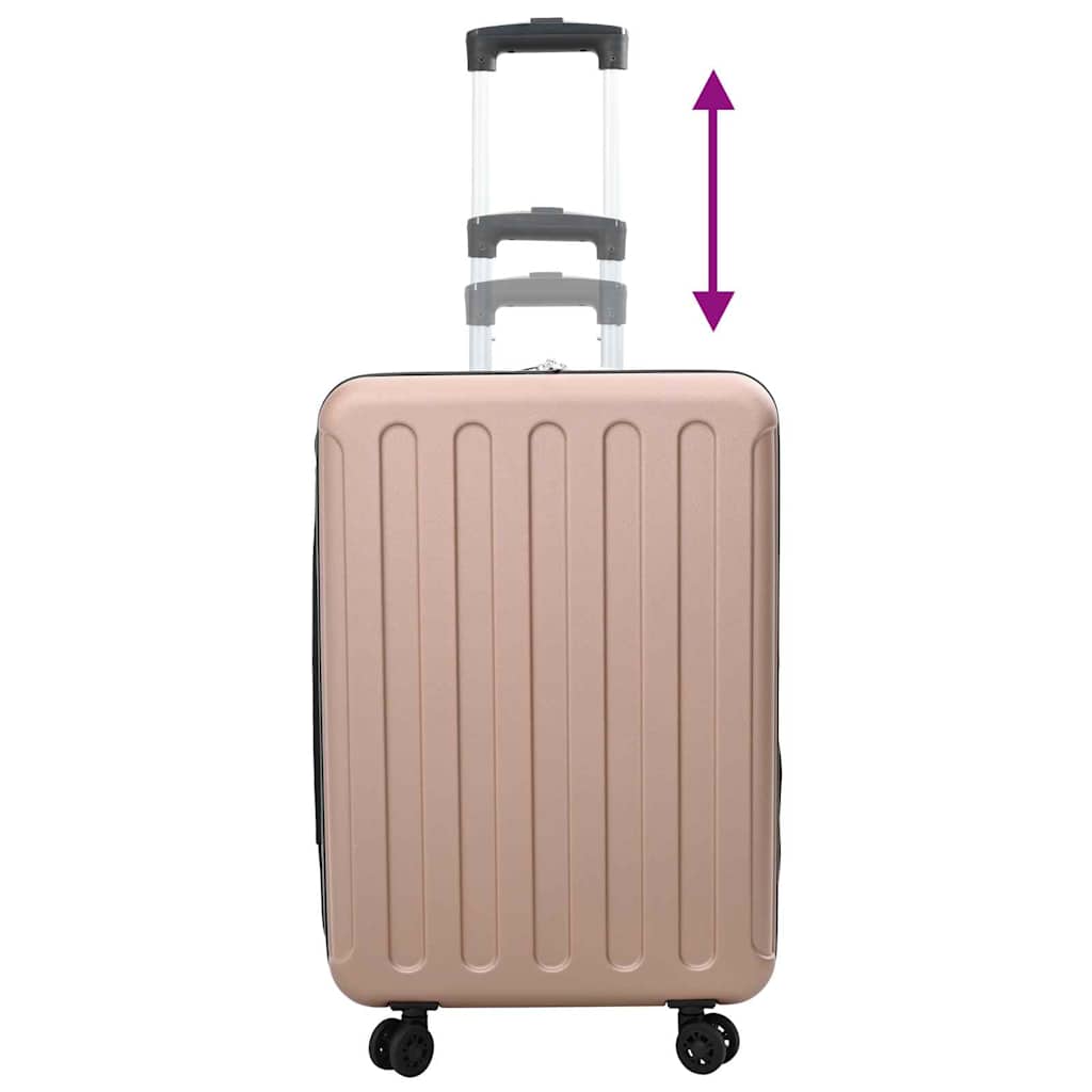 Kofer ružičasto zlatna 43 x 27 x 66 cm ABS plastika