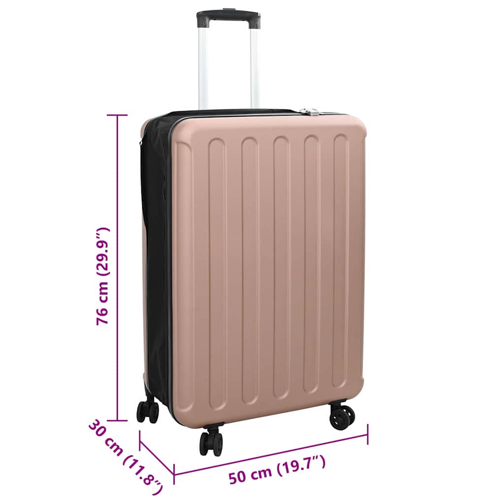Kofer ružičasto zlatna 50 x 30 x 76 cm ABS plastika