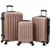 Kofer 3 pcs Ružičasto zlatni 50 x 31 x 78 cm ABS plastika