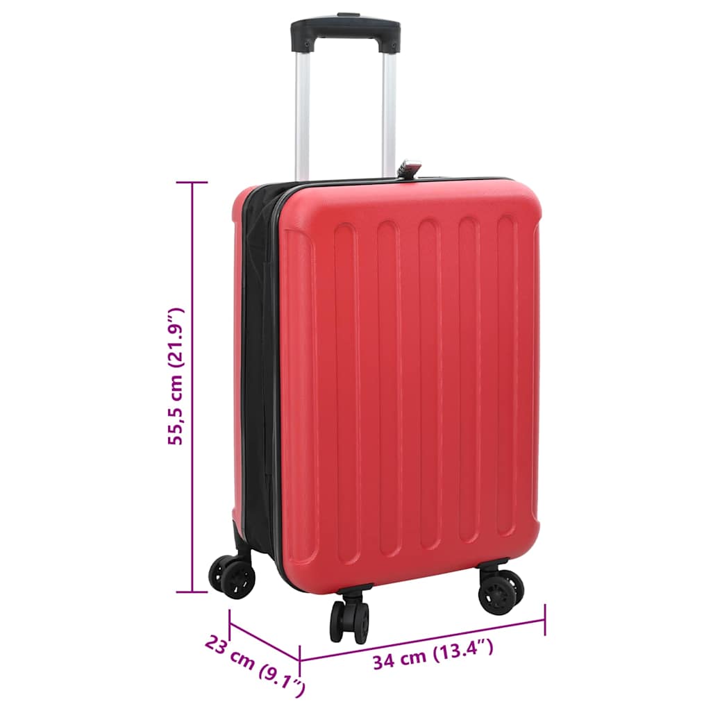Kofer s zaključavanjem Crvena 34 x 23 x 55.5 cm ABS plastika