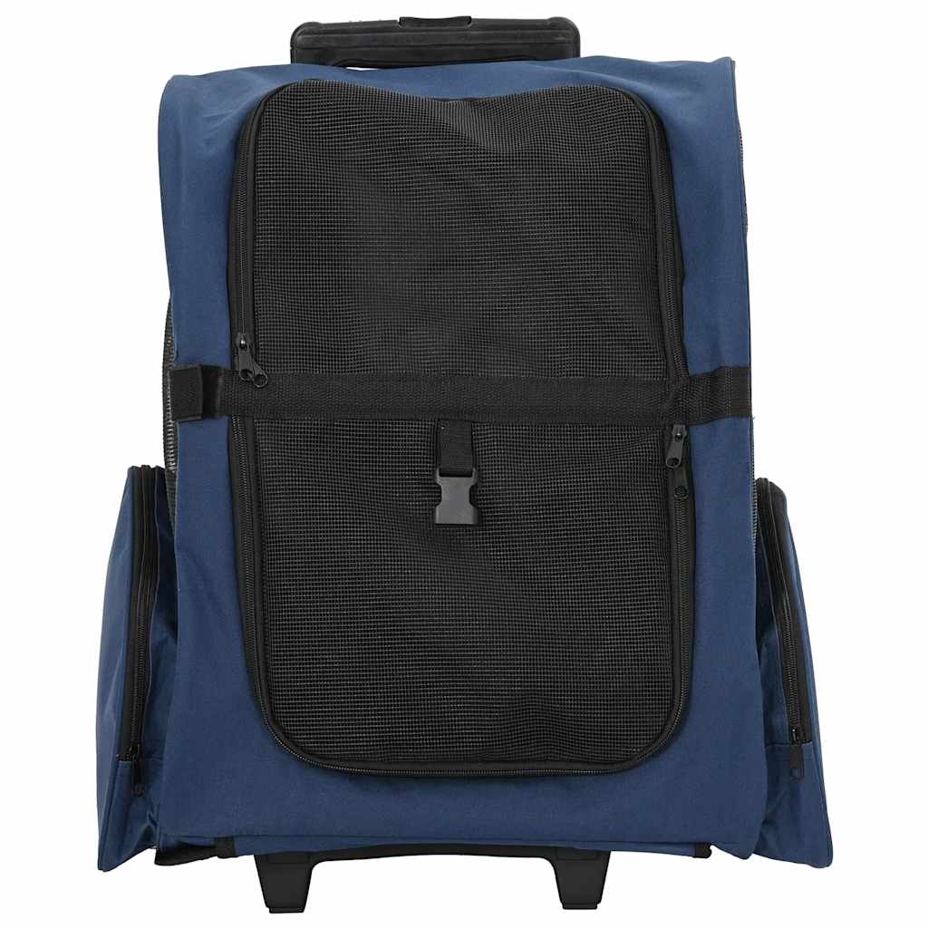 Kolica za kućne ljubimce 3-u-1 Dizajn Plava 48x32x(57-106) cm Oxford tkanina