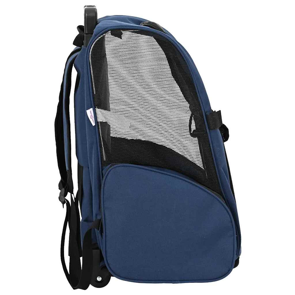 Kolica za kućne ljubimce 3-u-1 Dizajn Plava 48x32x(57-106) cm Oxford tkanina